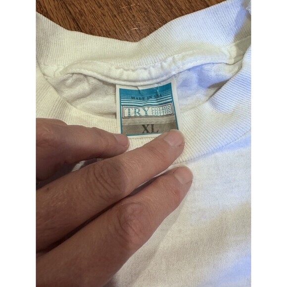 Vintage 90s Men's Welcome Home Troops USA Flag Ribbon T-Shirt XL Single Stitch - Picture 5 of 6